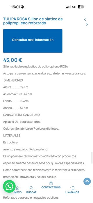 Sillas de cafetería