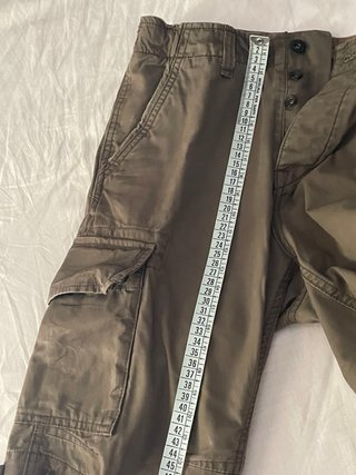 Bermuda uomo cotone verde militare tg S