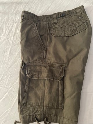 Bermuda uomo cotone verde militare tg S