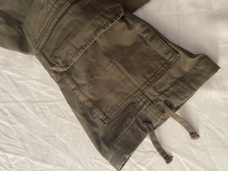 Bermuda uomo cotone verde militare tg S