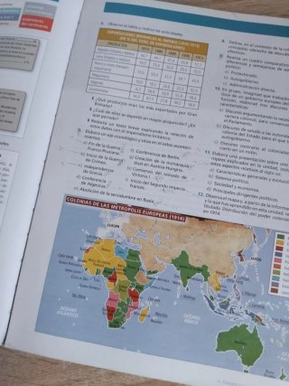 Historia del mundo contemporáneo, 1 Bachillerato