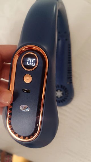 Ventilatore da collo portatile ricaricabile blu