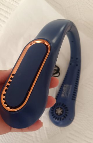 Ventilatore da collo portatile ricaricabile blu