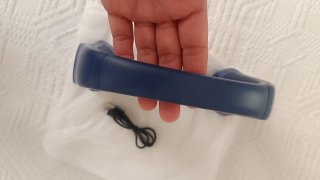 Ventilatore da collo portatile ricaricabile blu