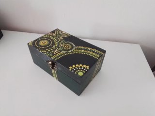 Scatoline legno dipinte mandala a mano € 12 o 18