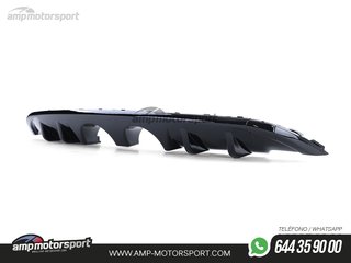 DIFUSOR TRASERO NEGRO BRILLO VW GOLF 6 LOOK R32 PARAGOLPES ESTANDAR