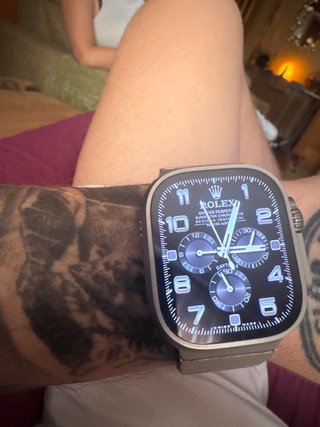 Rolex Apple Watch Ultra 2 Plata Negro