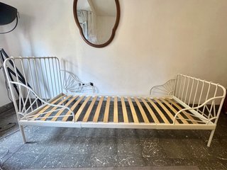 Cama extensible IKEA MINNEN blanca 80x200 cm