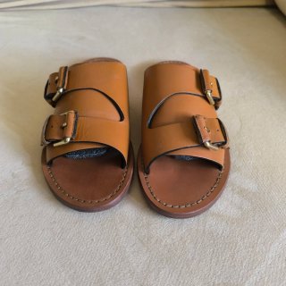 Sandalias Mango Piel Marrón Hebillas Talla 36