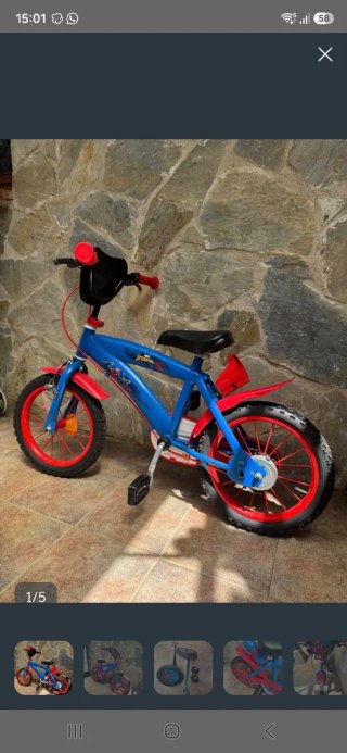 Bicicleta Spiderman niño 14"