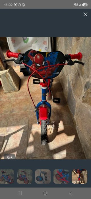 Bicicleta Spiderman niño 14"