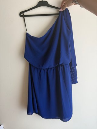 Vestido azul asimétrico talla M