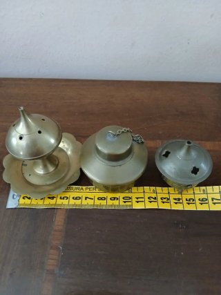Set 2 porta incenso  e 1 bruciatore ad alcol vinta