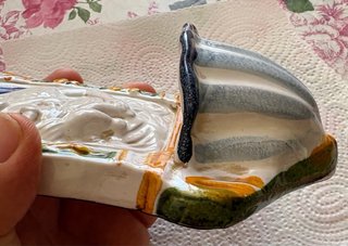 Acquasantiera ceramica Montelupo Fiorentino
