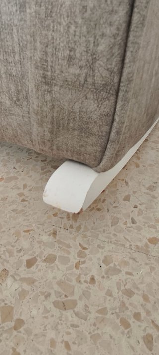 Butaca orejero balancín tela beige/gris