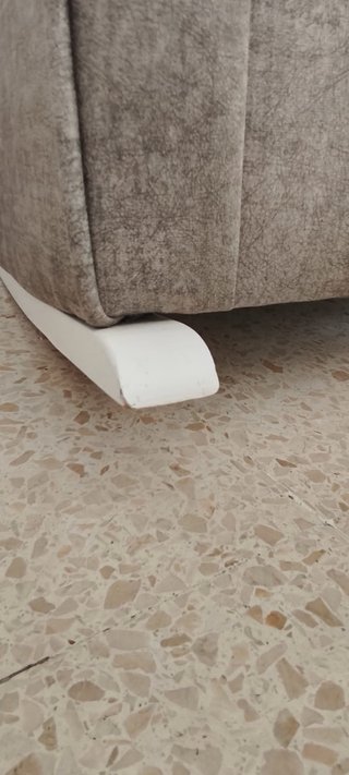 Butaca orejero balancín tela beige/gris