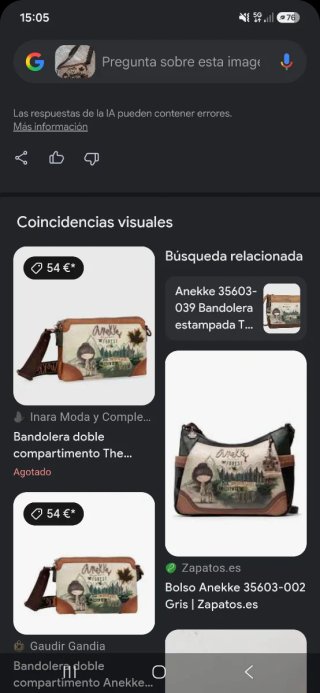 Bolso Anekke estampado bosque y