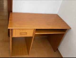 Mesa escritorio madera para ordenador con cajón