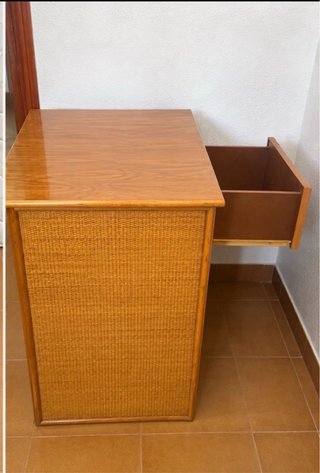Mesa escritorio madera para ordenador con cajón