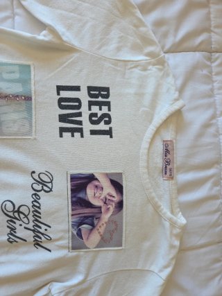 Camiseta Miss Beam Blanca Niña