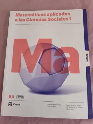Matemáticas aplicadas a las Ciencias Sociales 1...