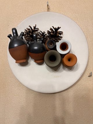 Plato decorativo cerámica y terracota