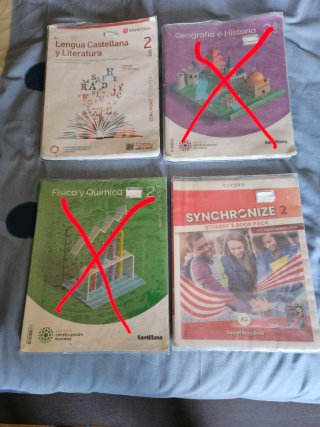 Lote 2 libros de texto 2 ESO