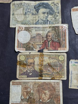 Lote Billetes Franceses Antiguos historicos
