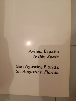 Libro: Avilés, España. San Agustín, Florida Améric