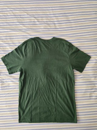 Camiseta Nike Verde Talla M Swoosh Blanco