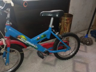 Bicicleta infantil Topbike azul y roja