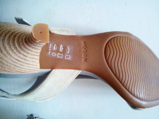 Sandali Hogan 37 Pelle Argento
