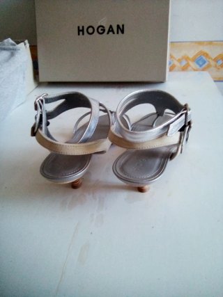 Sandali Hogan 37 Pelle Argento