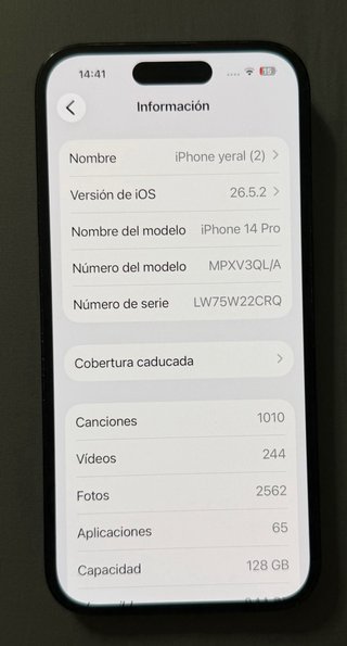 iPhone 14 Pro Negro/Gris