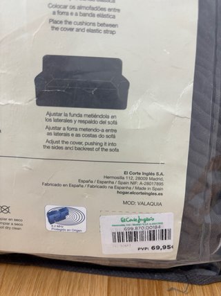 Funda sofá 2 plazas Valaquia El Corte Inglés