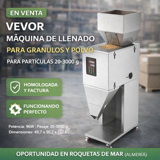 Máquina llenadora polvo/granulado VEVOR 20-3000g c