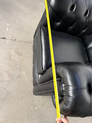 Sillón Chester Vintage Piel Negra