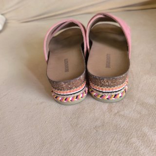 Sandalias rosa empolvado con plataforma 36