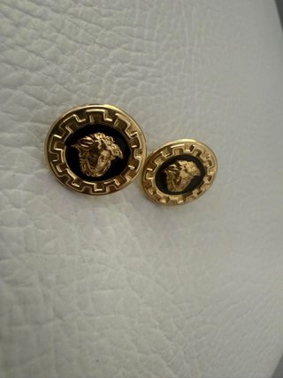 Pendientes Versace Medusa Negro y Dorado