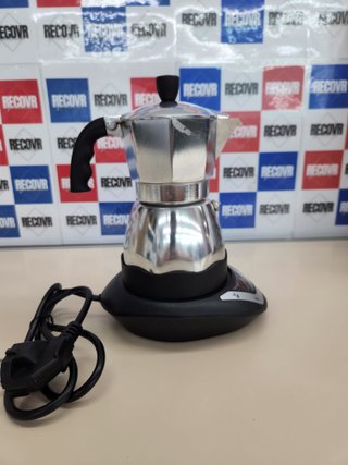Cafetera, 365W, 3 tazas, Negro, Café Fabricante con Construido-in Temporizador, Bialetti Moka Temporizador