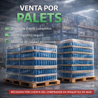 Palets Envases COEX Azul Metalizado 500ml y 1L