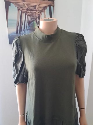 Vestido verde romántico talla única