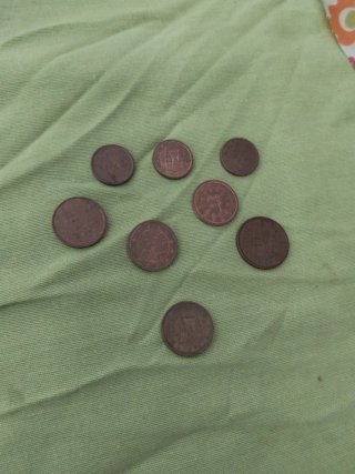 Lote de 8 monedas antiguas