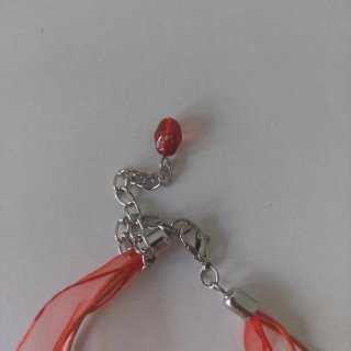 Set 2 collane ciondolo  vetro foglia stile Murano