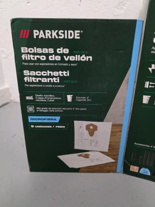 Aspiradora Parkside húmedo y seco + Bolsas 5 unid