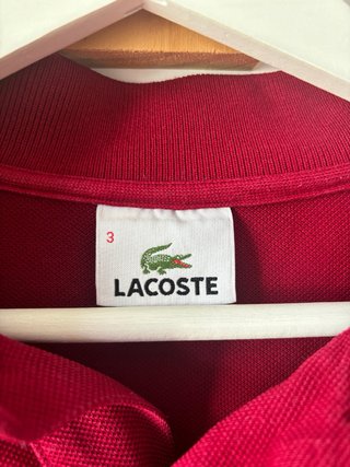 Polo Lacoste Hombre Rojo Oscuro