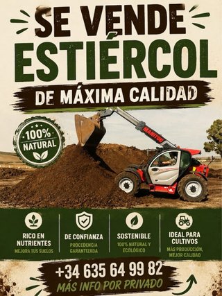 Estiércol de Máxima Calidad 100% Natural