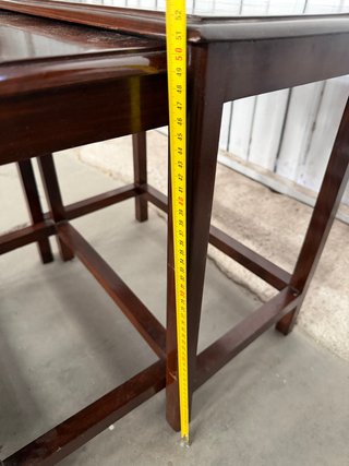 Set 4 Mesitas Madera Incrustaciones