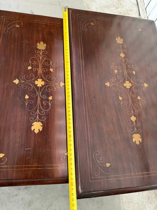 Set 4 Mesitas Madera Incrustaciones
