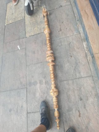 Tótem madera tallada mano 162cm